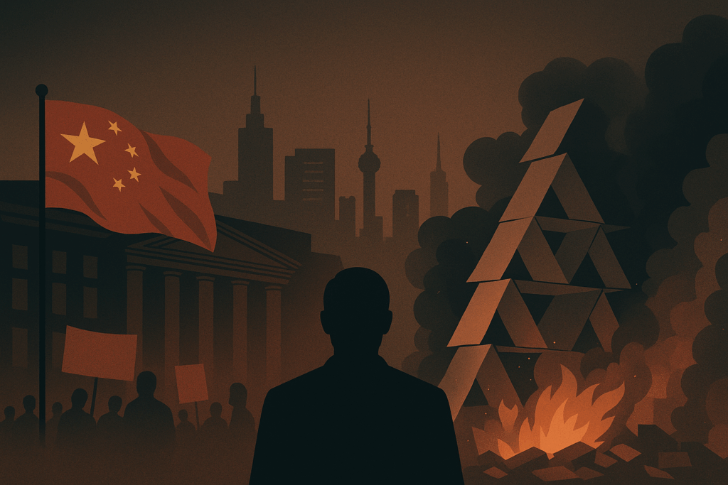 صویر ساختمان Zhongrong Trust در بحران مالی چین