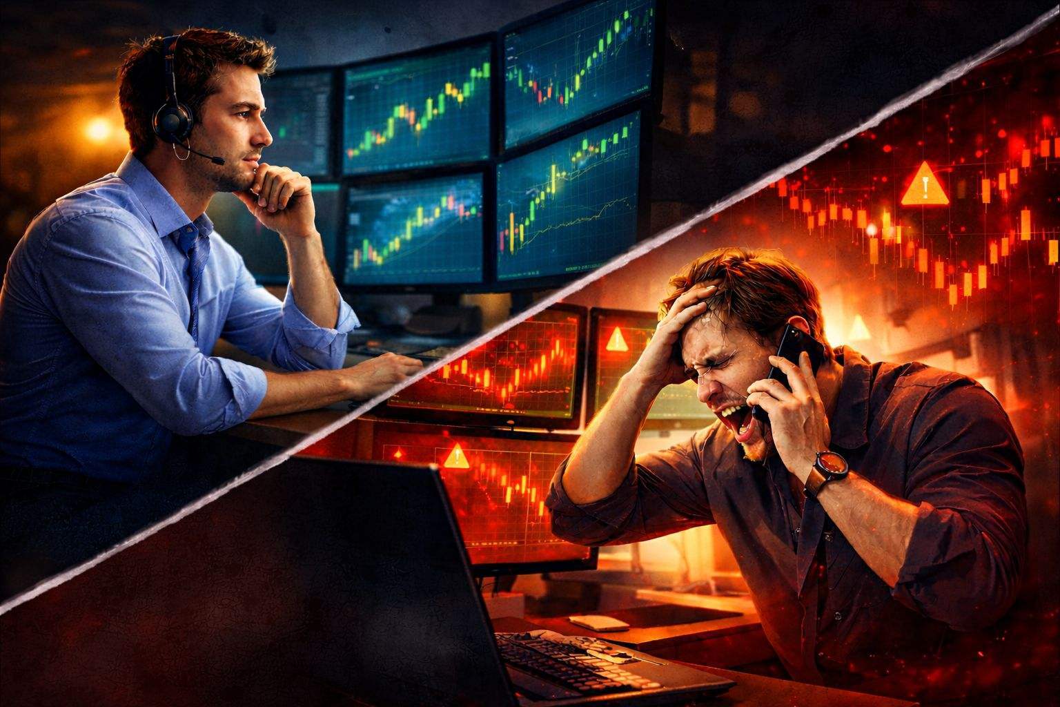 Professional Confidence in Trading compared to false confidence in financial markets