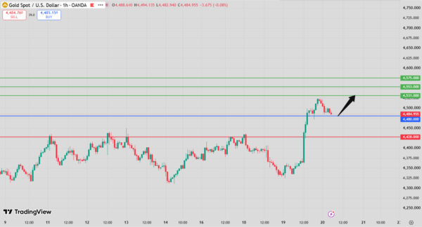 Gold Intraday Forecast bullish above 4,428