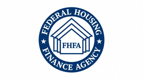 FHFA logo, Federal Housing Finance Agency, with house symbol and words Federal Housing Finance Agency