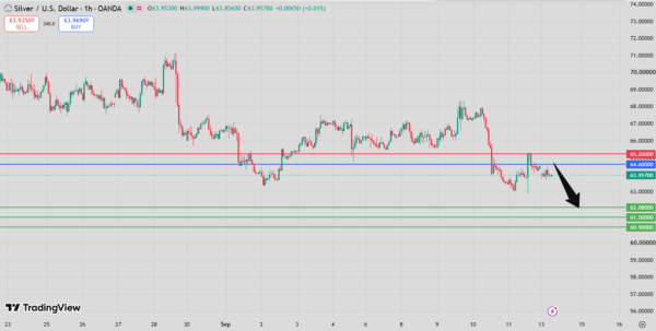Silver Intraday Forecast bearish below 64.99