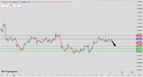 Silver Intraday Forecast bearish below 67.21