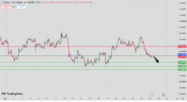 Silver Intraday Forecast Bearish Below 65.72