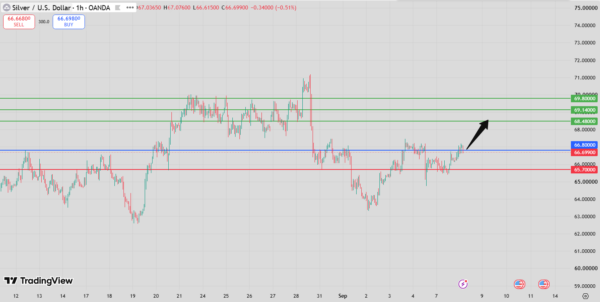 Silver Intraday Forecast bullish above 65.77