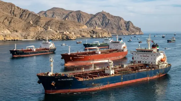 Oil tankers pass through the Strait of Hormuz after its reopening