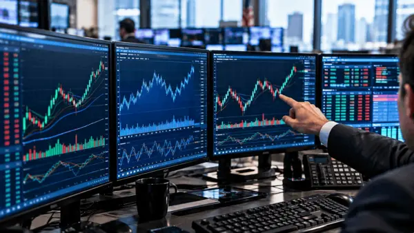 Types of trading transactions with different Forex market charts