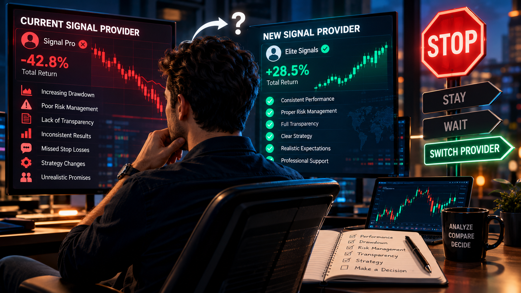 when to stop following a signal provider