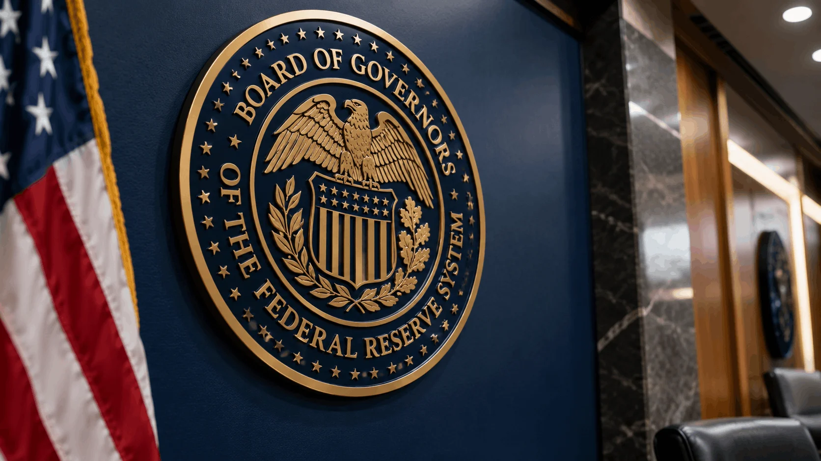 The official logo and emblem of the Federal Reserve of the United States