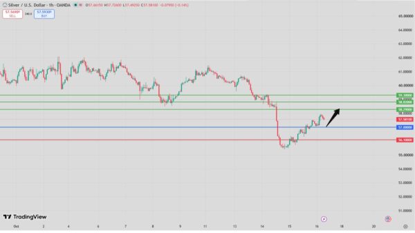 Silver Intraday Forecast bullish above 56.31 support