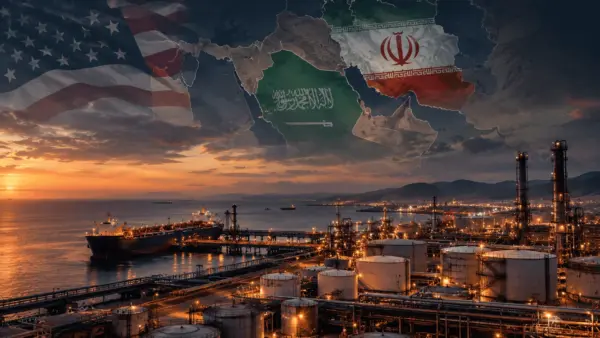Middle East oil infrastructure amid US-Iran tensions and rising oil prices